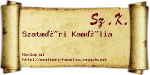 Szatmári Kamélia névjegykártya